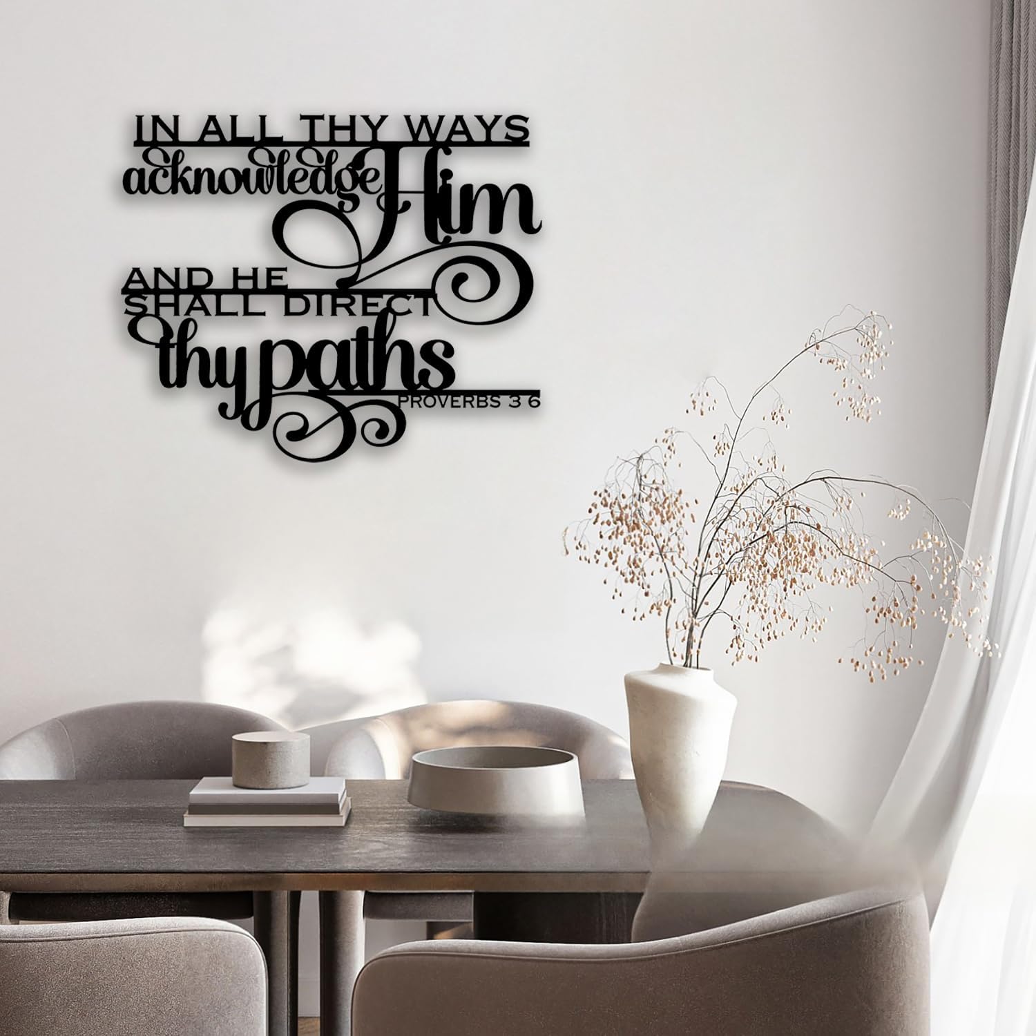 OPTYBVFD Proverbs 6 3 Metal Wall Decor - Christian Room Decor Scripture Wall Art Inspirational Home Decor for Living Room, Bedroom, Dining Room, Bathroom, Office (Black)