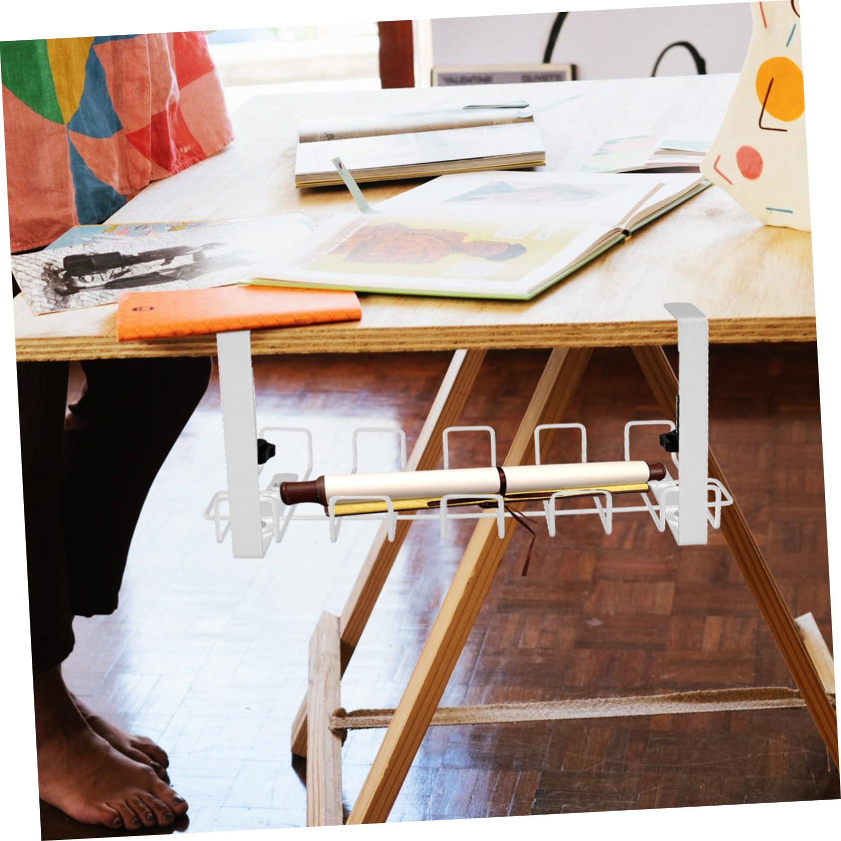 Organisateur Blanc au Acier Carbone Câbles de Bureau