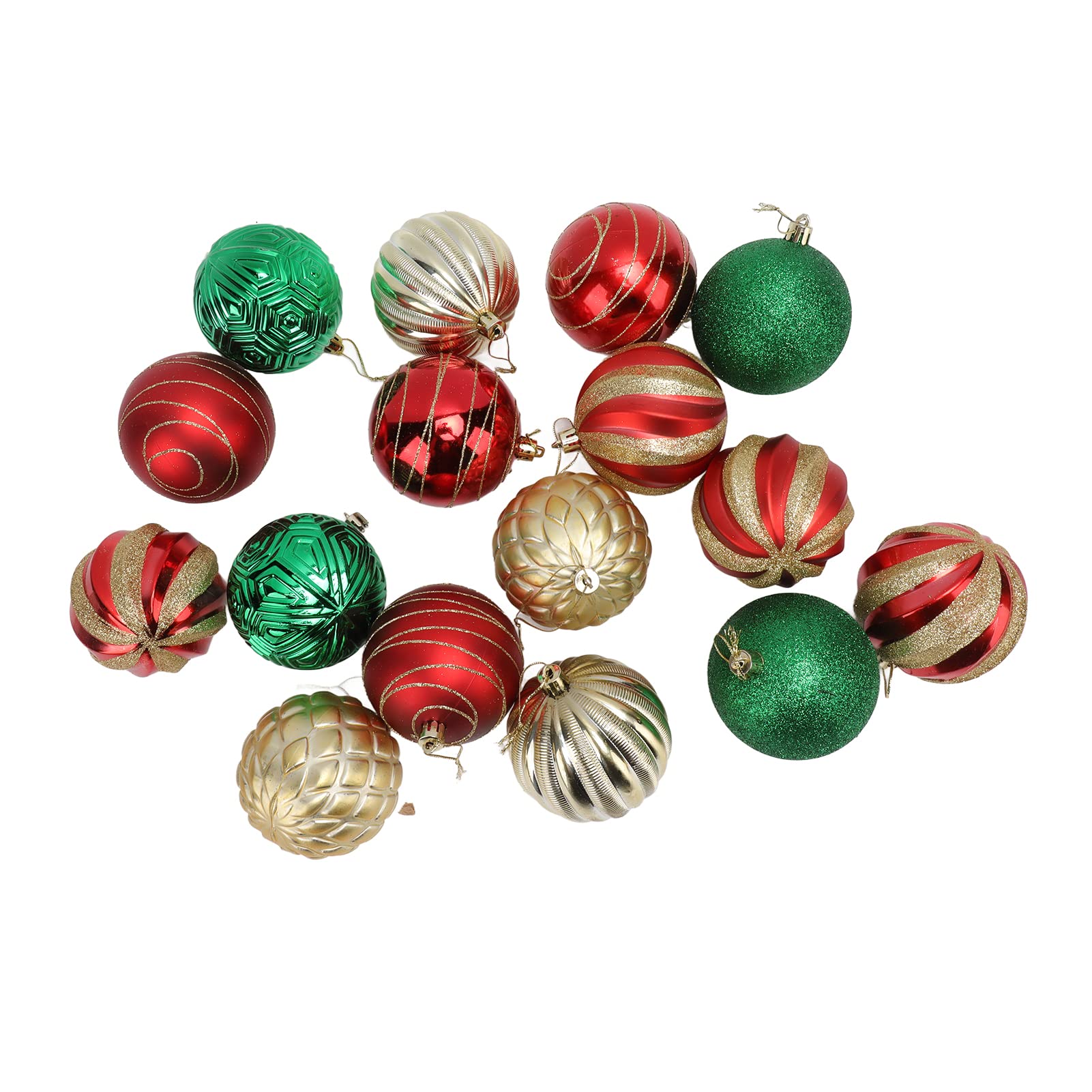 Weihnachtskugel-Ornament-Set, 74-teilig, Bunte Weihnachtsbaum-Hängekugeln, Dekorationen für Urlaub, Zuhause, Party-Dekoration, Dickes PS-Material, 6 x 8 x 17 cm (C)