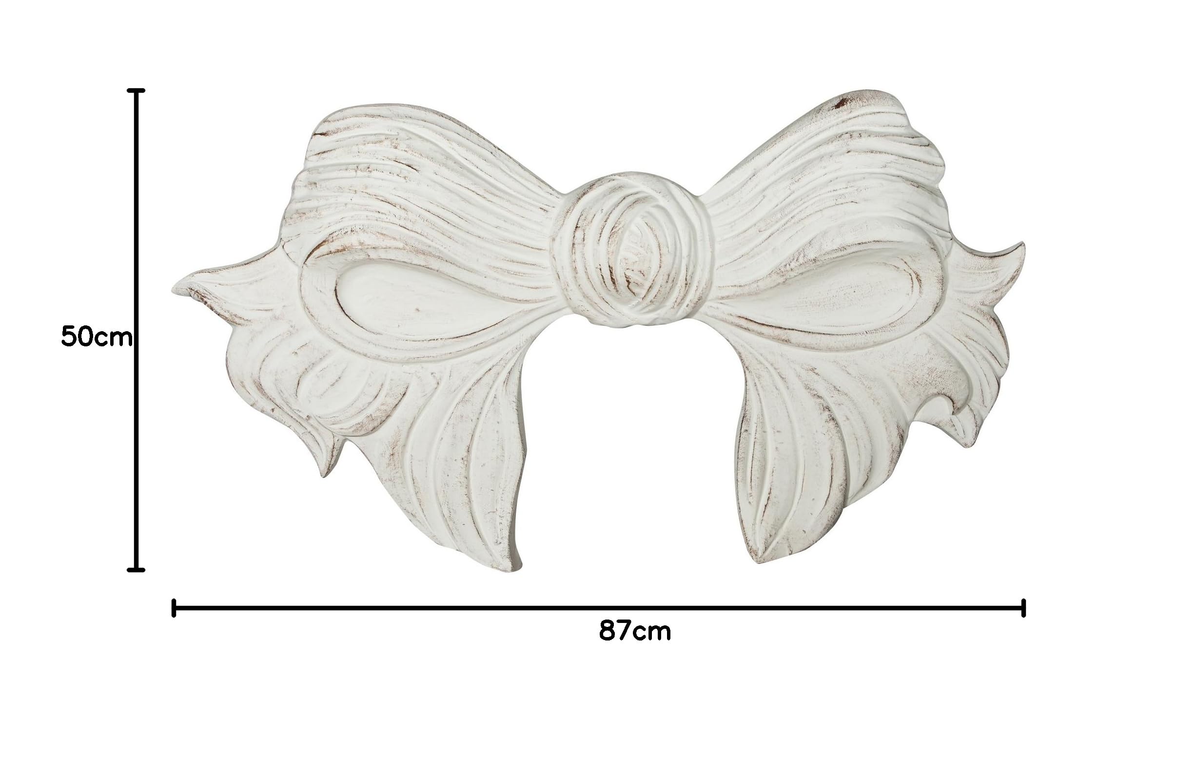 Biscottini Drewniany wystrój domu 87 x 7 x 50 cm Wyprodukowano we Włoszech | Dekoracja ścienna i dekoracje świąteczne | Wiszące kokardki Shabby