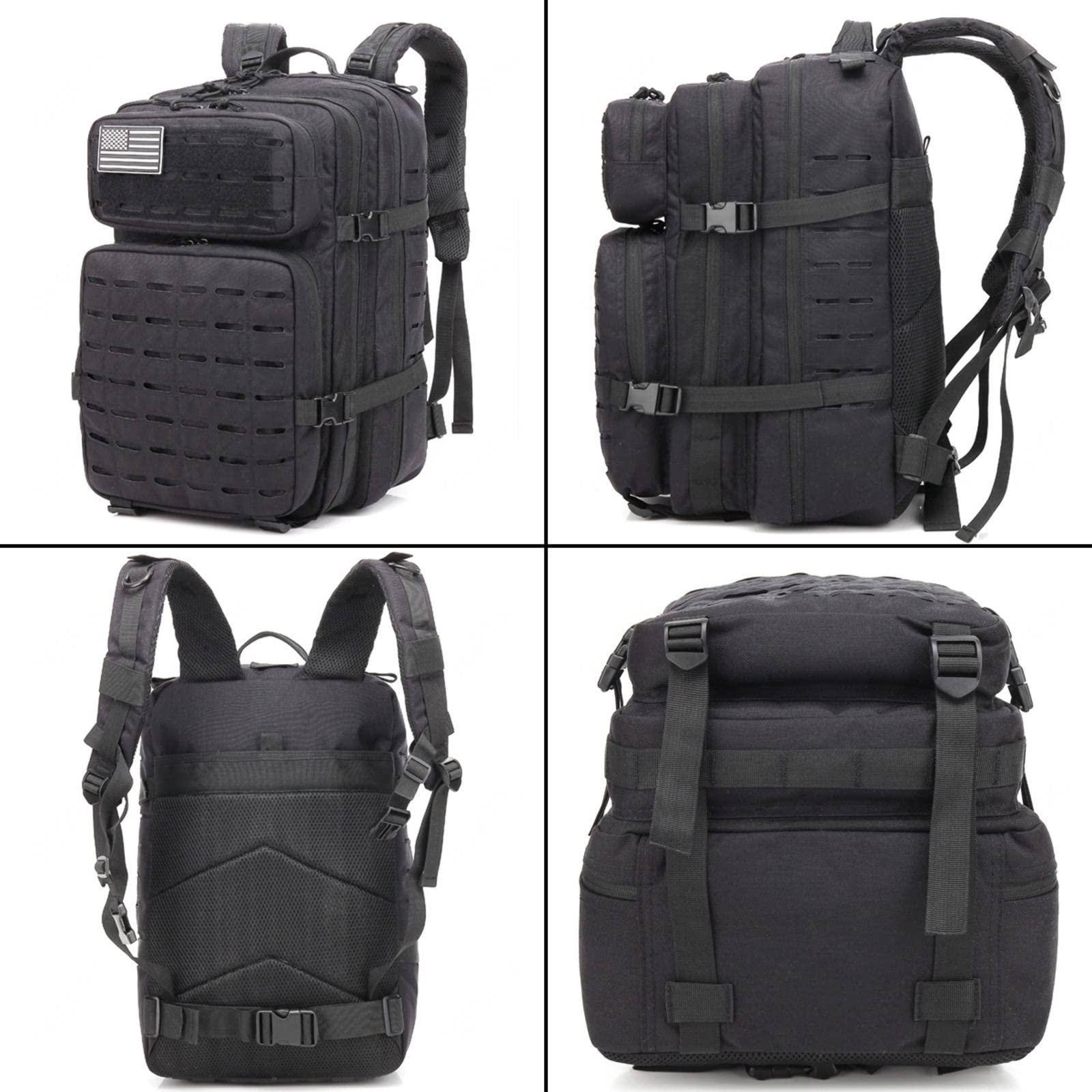 REEBOW GEAR Mochila táctica de 47L para Acampar, Senderismo, Mochilas, Mochila de Asalto para Exteriores, Senderismo, Camping, Senderismo, Caza,Blue