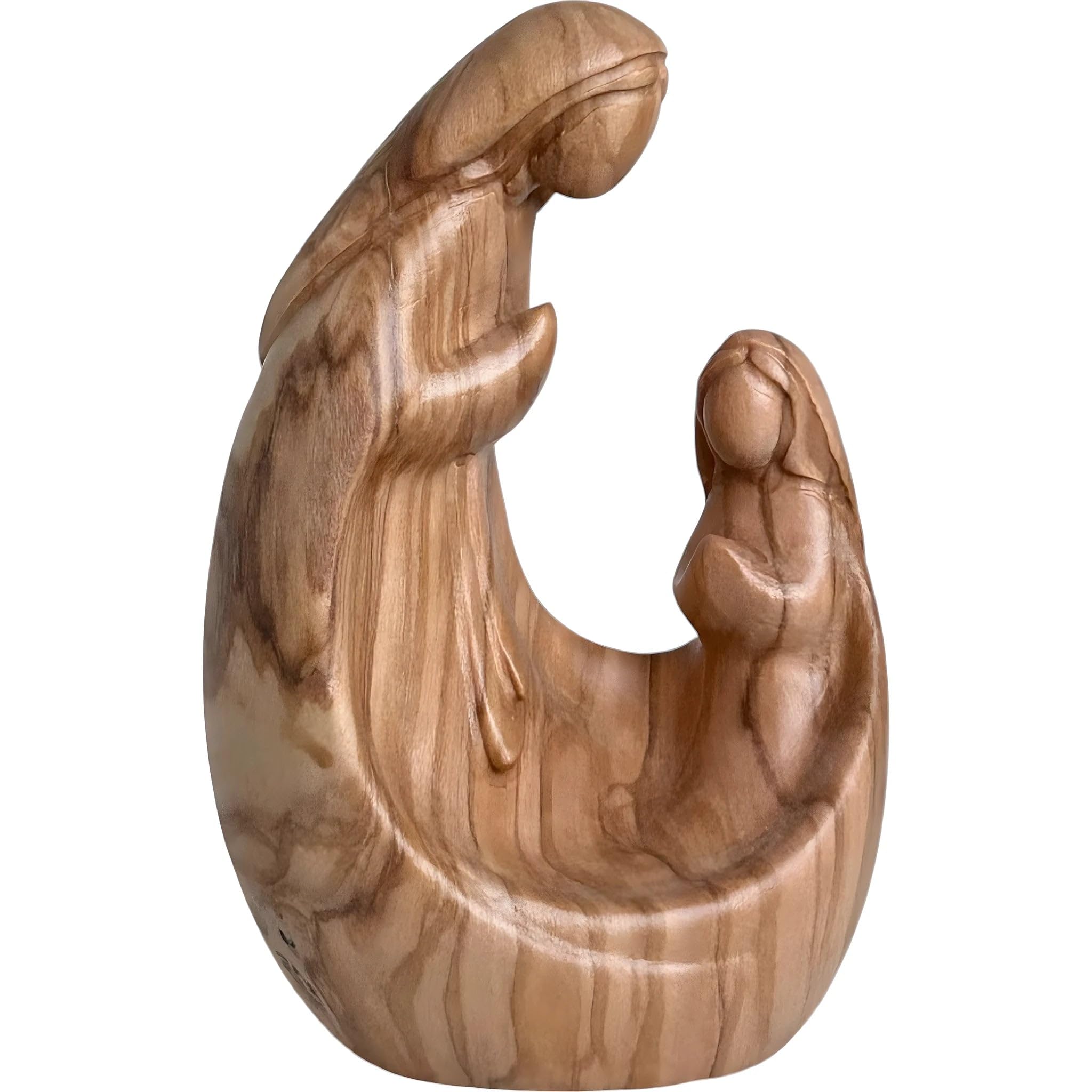 Dolfi Madonna z drewnianymi bernadettami, 7 cm, naturalne drewno w Val Gardena | Figurka szopki