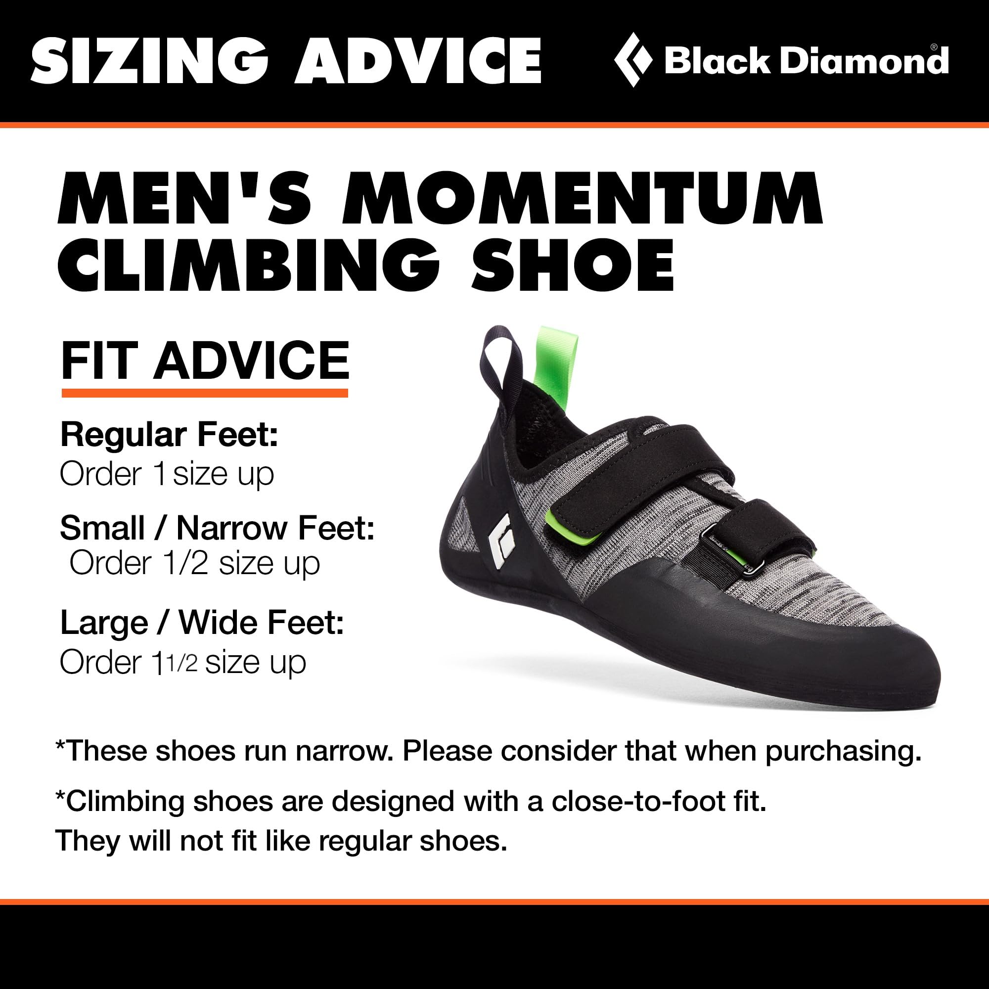 Black Diamond Men's Momentum Rock Climbing Shoes, White-Black, 9.5