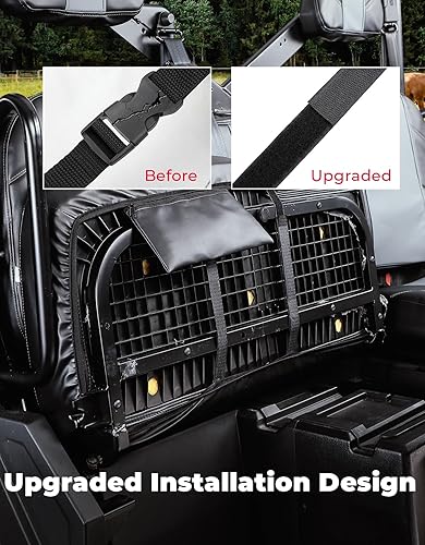 Miniatura 8 de KEMIMOTO Fundas de asiento de cuero UTV con cojín suave de bolsillo, compatible con Polaris Ranger XP 1000/Crew 2017-2021, Ranger 1000/Crew