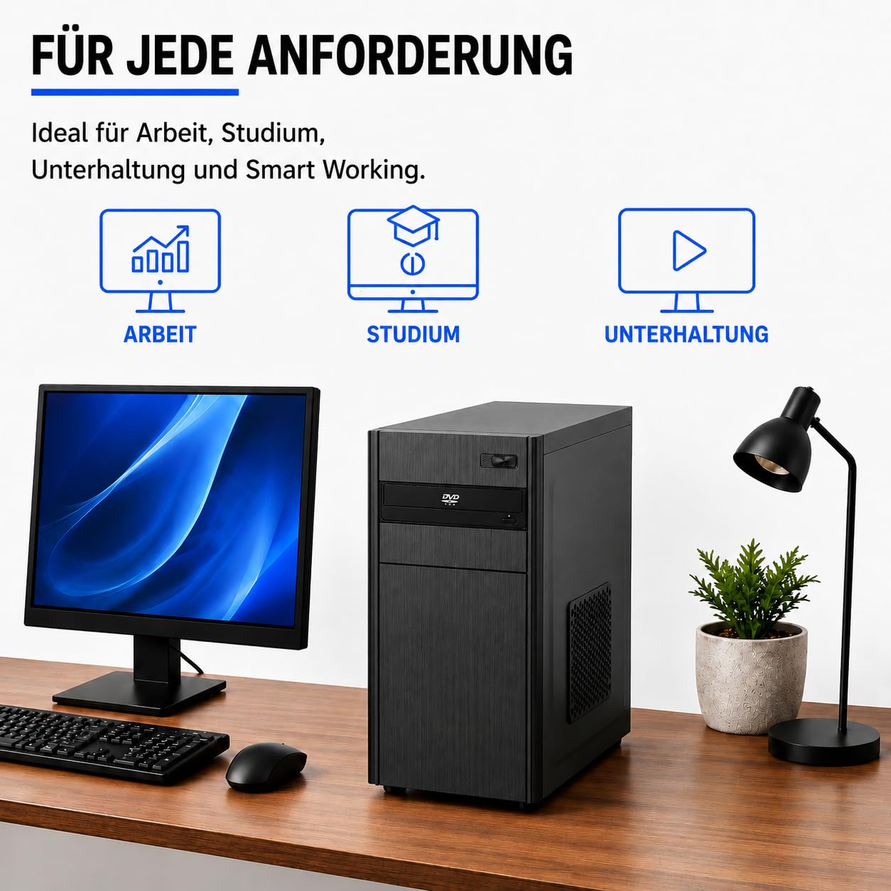 (Germania) PC Fisso Desktop NUOVO • Cpu intel core i7-8700 • 32GB RAM DDR4 • 1Tb SSD nvme • Windows 11 Pro • WiFi • Office 365 • Pronto All'Uso • USB 3.0 • wifi • Professionale per Ufficio