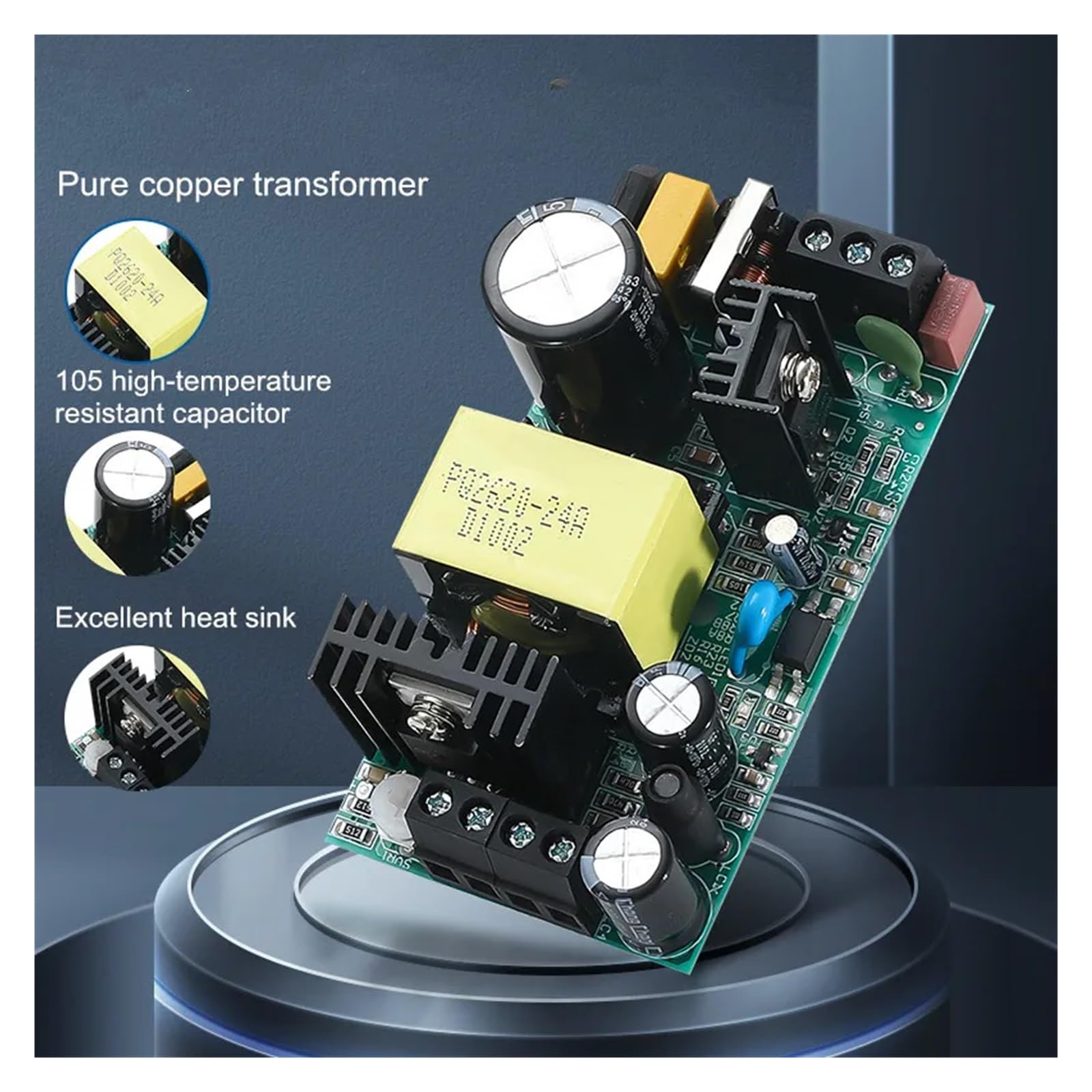 zasilacz impulsowy, Typ szyny Din 60w cyfrowy wyświetlacz zasilacz impulsowy 12V 24V DC 2,5A SMPS ultracienka taśma LED w kształcie stopnia(Wit,24V)