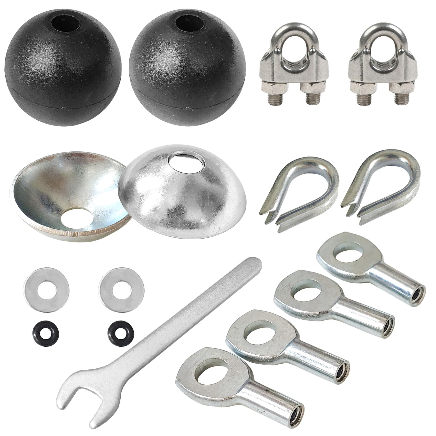 Zepofit Gym Cable Ball Stopper Replacement, Nylon Plastic Ball Stop for Cable Machine User (2 Ball-Sets)