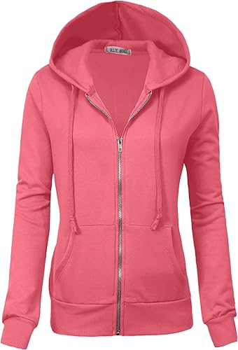 OLLIE ARNES Sudadera con capucha y cremallera completa para mujer - Chaqueta de manga larga