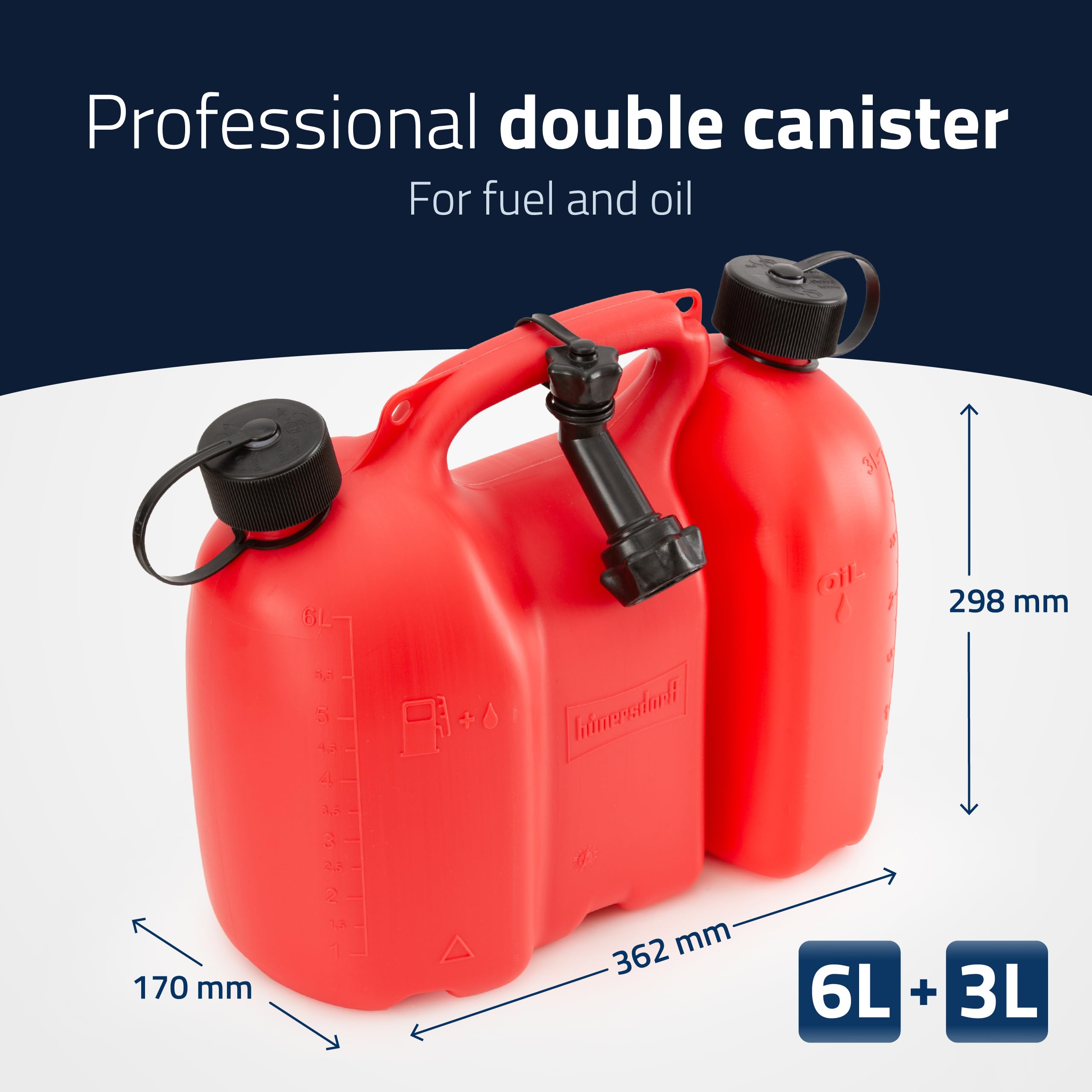 Fuel Jerry Can 10l -HÜNERSDORFF PROFI- Olive Green