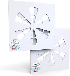 ALBEN Magnetic Office Vent Cover - Adjustable Air Deflector for 24" x 24" Flat Office Ceiling Vents, Air Conditioner or He...