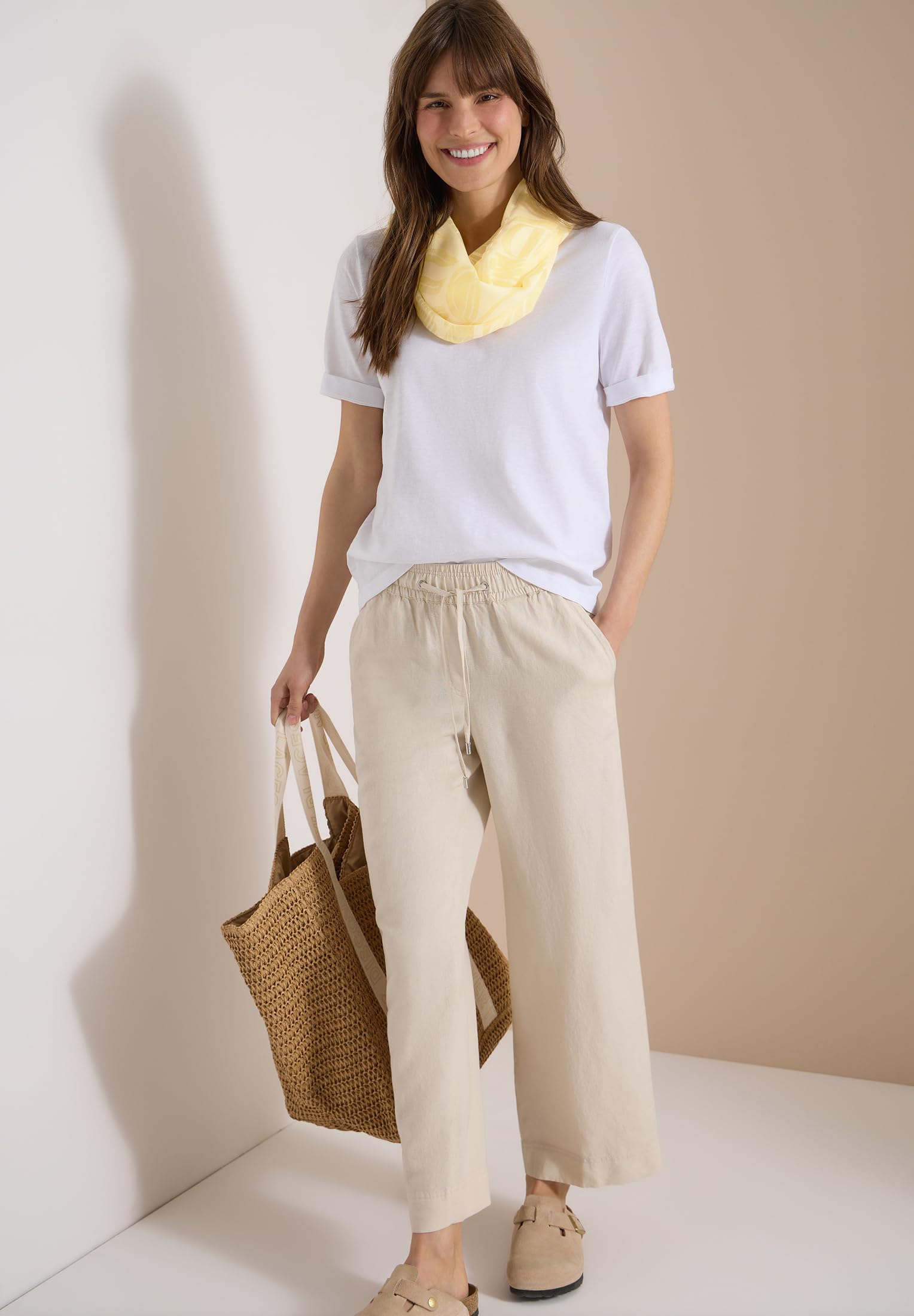 Cecil Wypalany szal Loop Buttermilk Yellow A
