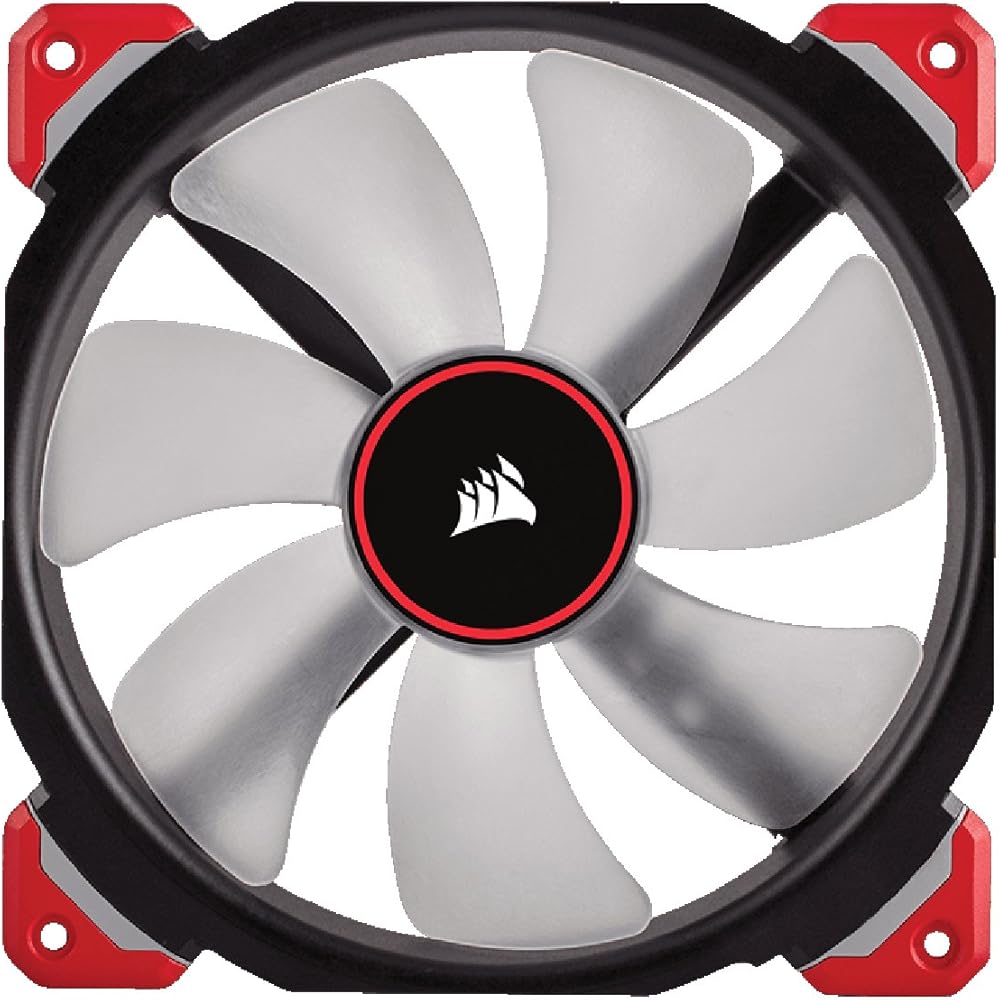 Corsair ML140 Pro LED, Red, 140mm Premium Magnetic Levitation Cooling Fan - View 1