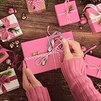 Vista 6 de NEBURORA 120 hojas de papel de seda de regalo rosa intenso, 14 x 20 pulgadas, paquete a granel para bolsas de regalo, boda, baby shower, decoración