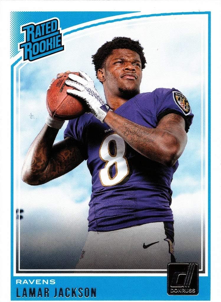 2018 Panini Donruss Football #317 Lamar Jackson Rookie Card - Rated Rookie