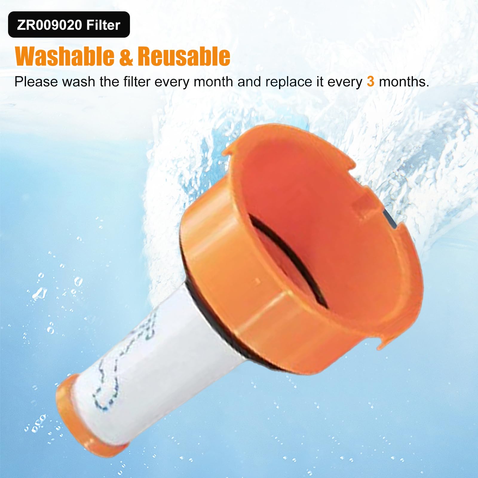 ZR009020 Filtri di Ricambio per Rowenta X-Pert 5.80/ X-Force 8.80 Kit Accessori Aspirapolvere Cordless 2 Filtri Anteriori 2 Filtri Posteriori 1 Spazzola Pulizia