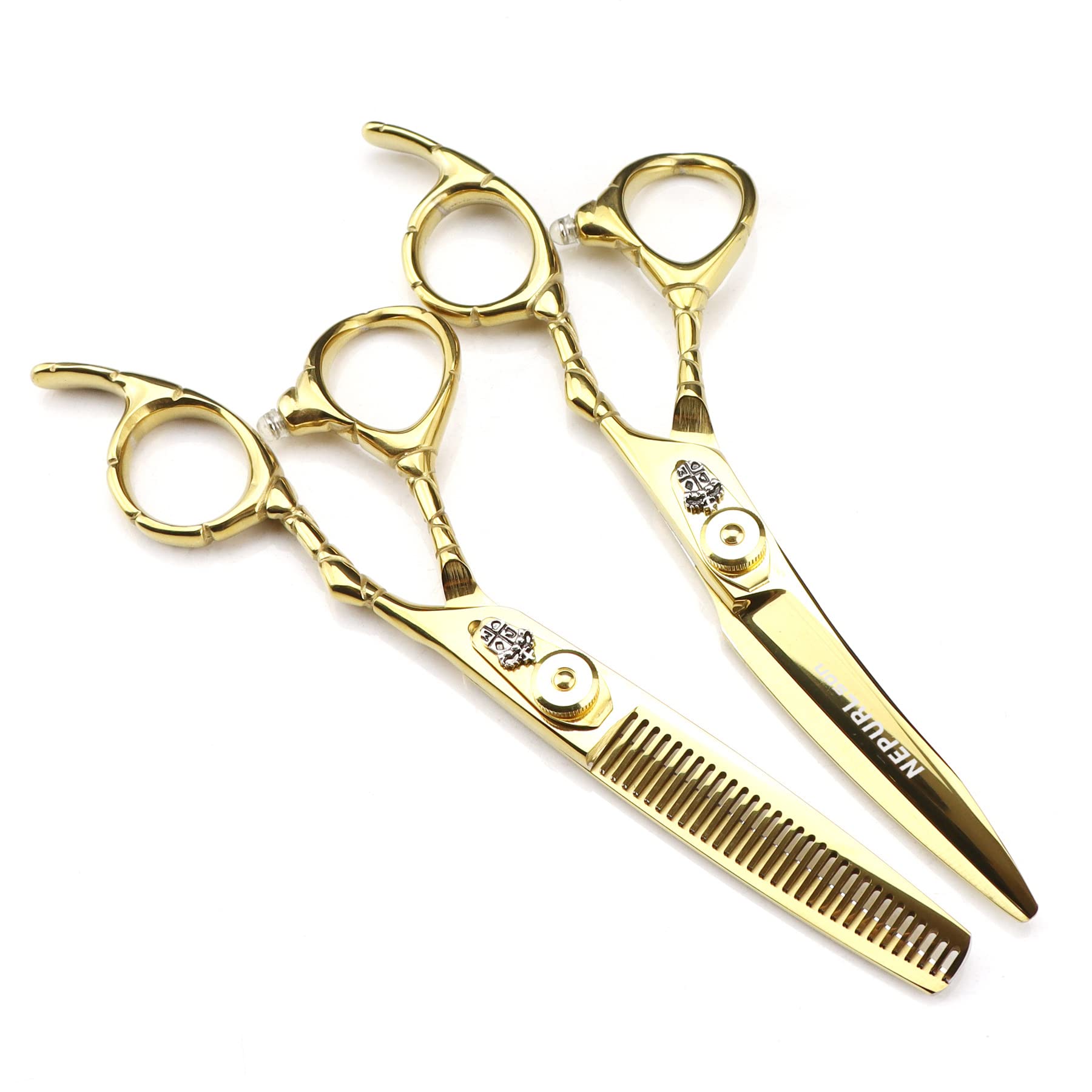 Ciseaux de Coiffure Professionnels 6.0 Kit pour Coupe Nette et Précise