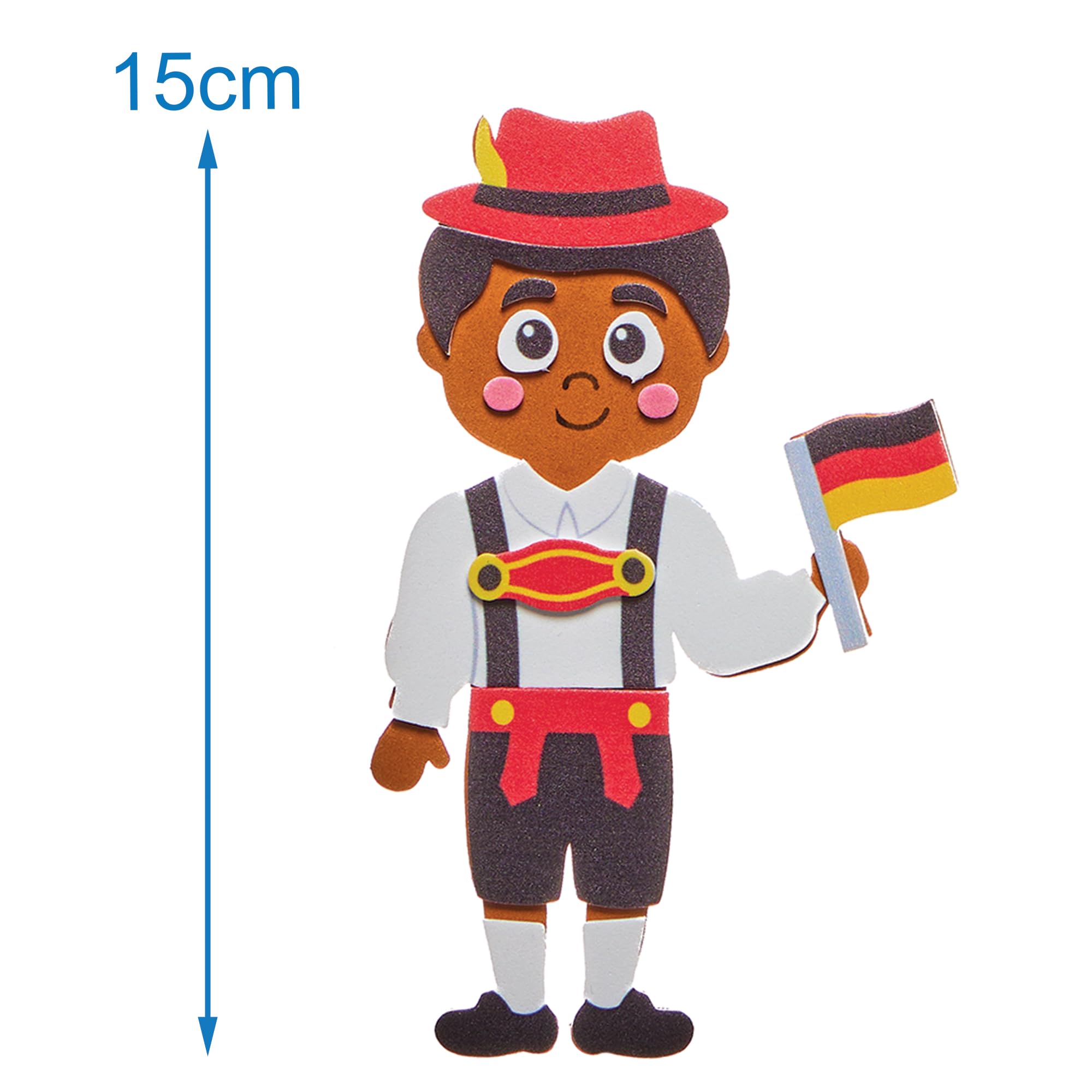 Baker Ross FN039 German Traditional Dress Mix & Match Magnet Kits - Pack of 8, Educational Arts and Crafts Kits, Learning Resources - Image 4