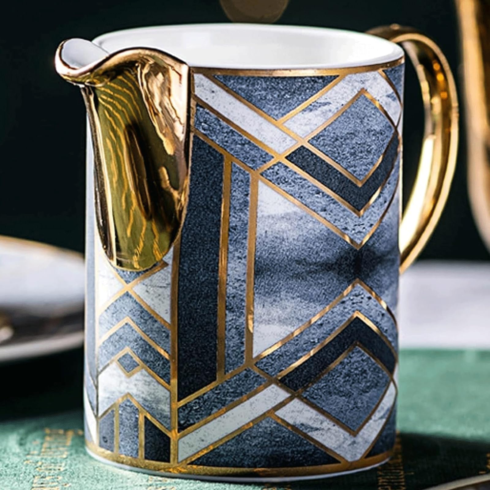 Jarra de Leche, Salsera, Taza de Agua, Jarra, cremera, café, azúcar, Salsa, espumador de Leche de cerámica, espumador de café para el té de la Tarde o para Amigos en una Fiesta.
