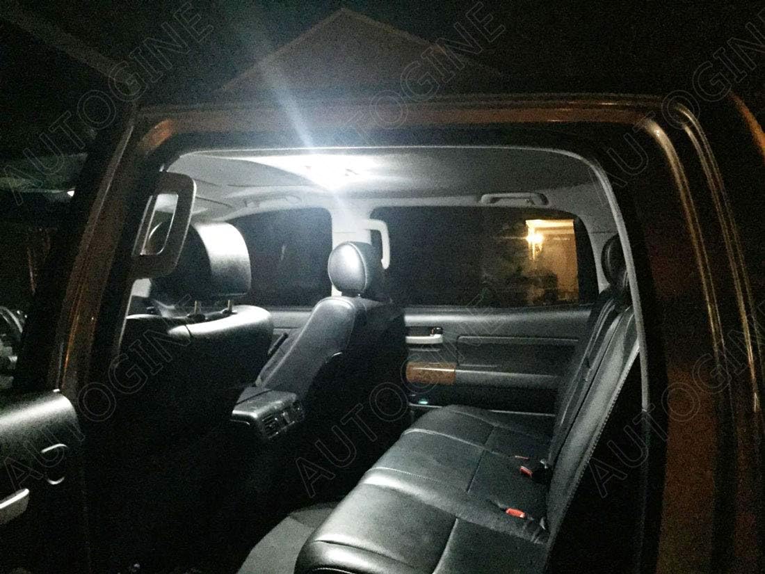AUTOGINE Super Bright 6000K White LED Interior Light Bulbs Kit Package for Toyota Tacoma 2005 2006 2007 2008 2009 2010 2011 2012 2013 2014 2015 + Install Tool