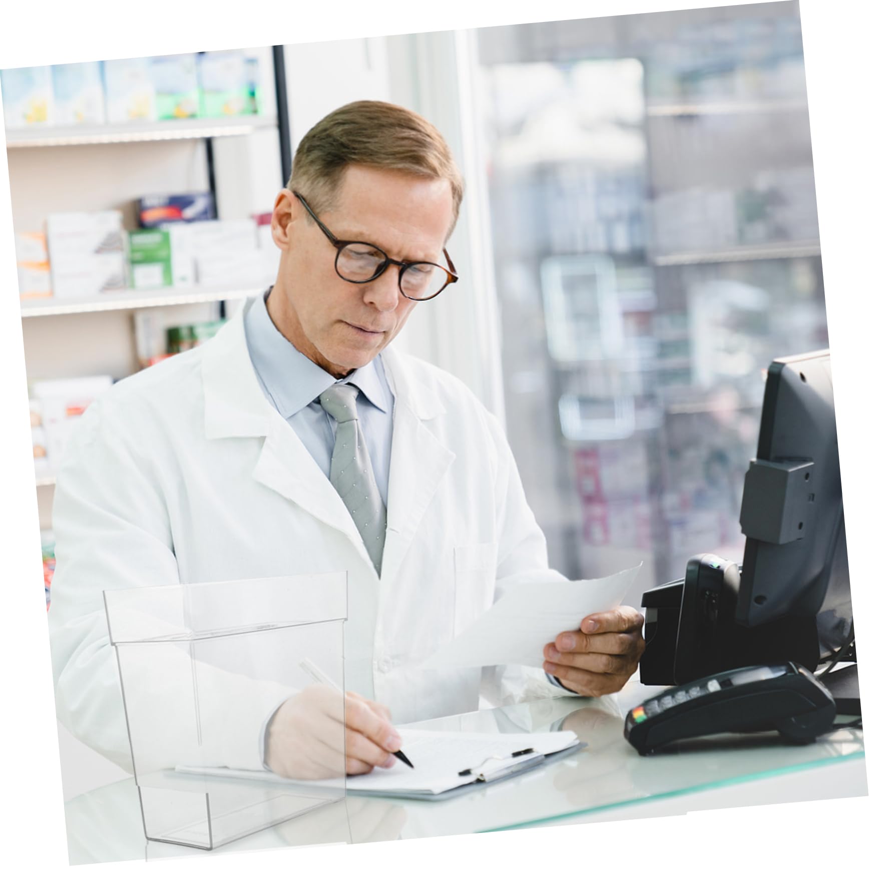 Mikikit Scatola Per Aghi Trasparente Contenitore Per Conservazione Di Aghi Medicinali Scatola Di Stoccaggio Dall Verso Per Uso e Istituzionale
