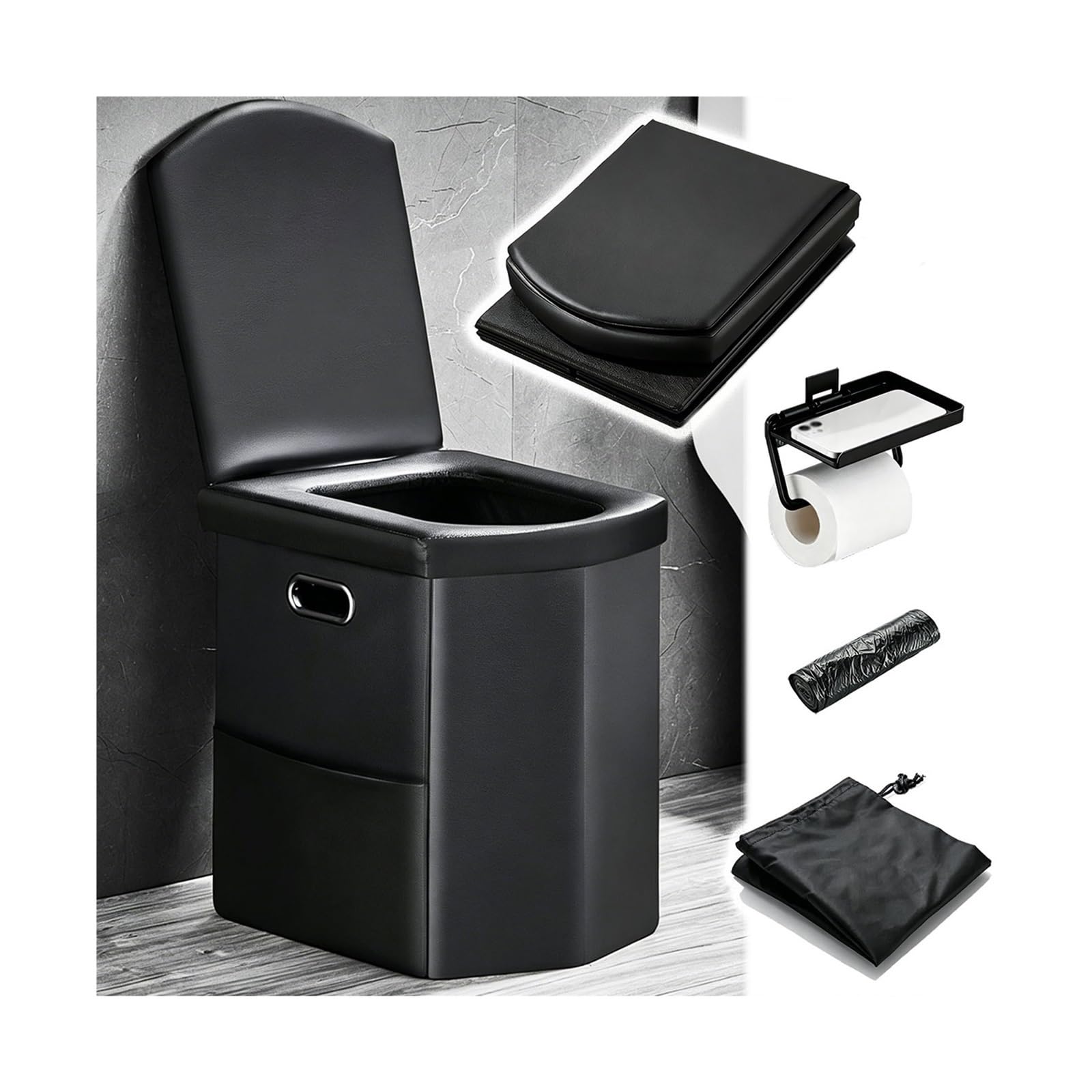 camping toiletten Tragbare Toilette Für Erwachsene, Faltbare Toilettenkommode Für Notfälle Zu Hause, Outdoor-Einsätze, Roadtrips, Camping & Baustellen