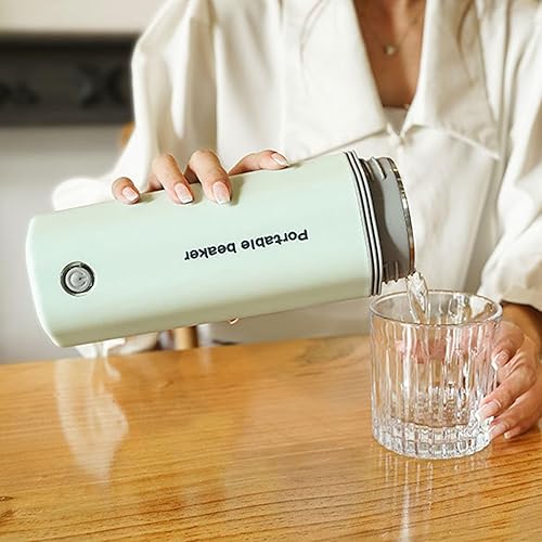 Miniatura 4 de Hervidor eléctrico de viaje Hervidor de té eléctrico portátil 11.8 fl oz de acero inoxidable pequeña caldera de agua de calentamiento rápido para