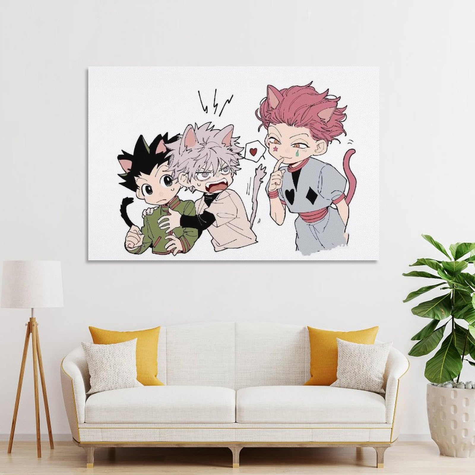 ハンターハンター グッズ ヒソカ アートパネル キャンバス 壁アート 