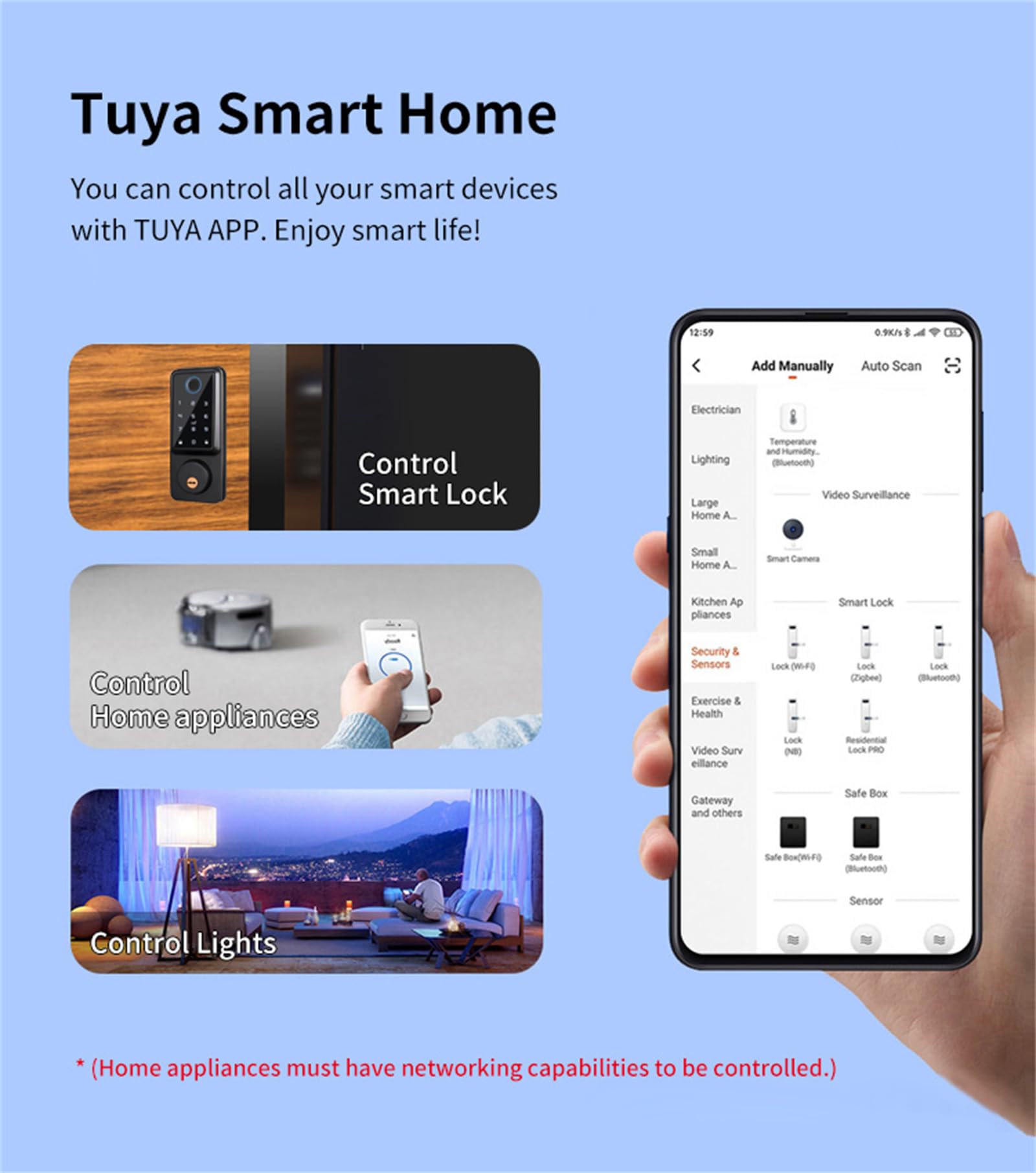 Serrure Intelligente, Serrures À Pêne Dormant Intelligentes Pour La Maison Alexa Wifi Bluetooth Ttlock App Biométrique Empreinte Digitale Sans Clé Clavier Numérique Serrure De Porte D'entrée