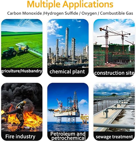 Miniatura 8 de Detector de fugas de gas 4 en 1 (H2S, EX, O2, CO) - Monitor de seguridad confiable para el hogar y el lugar de trabajo con detección precisa -