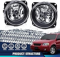 Vista 2 de PIT66 Luz antiniebla, compatible con Ford Mustang Cobra 2003-2004/Compatible con Ford Focus 2002-2004 (solo modelos SVT)/Compatible con Ford Escape