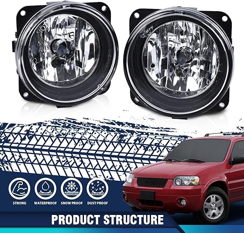 Miniatura 2 de PIT66 Luz antiniebla, compatible con Ford Mustang Cobra 2003-2004Compatible con Ford Focus 2002-2004 (solo modelos SVT)Compatible con Ford Escape