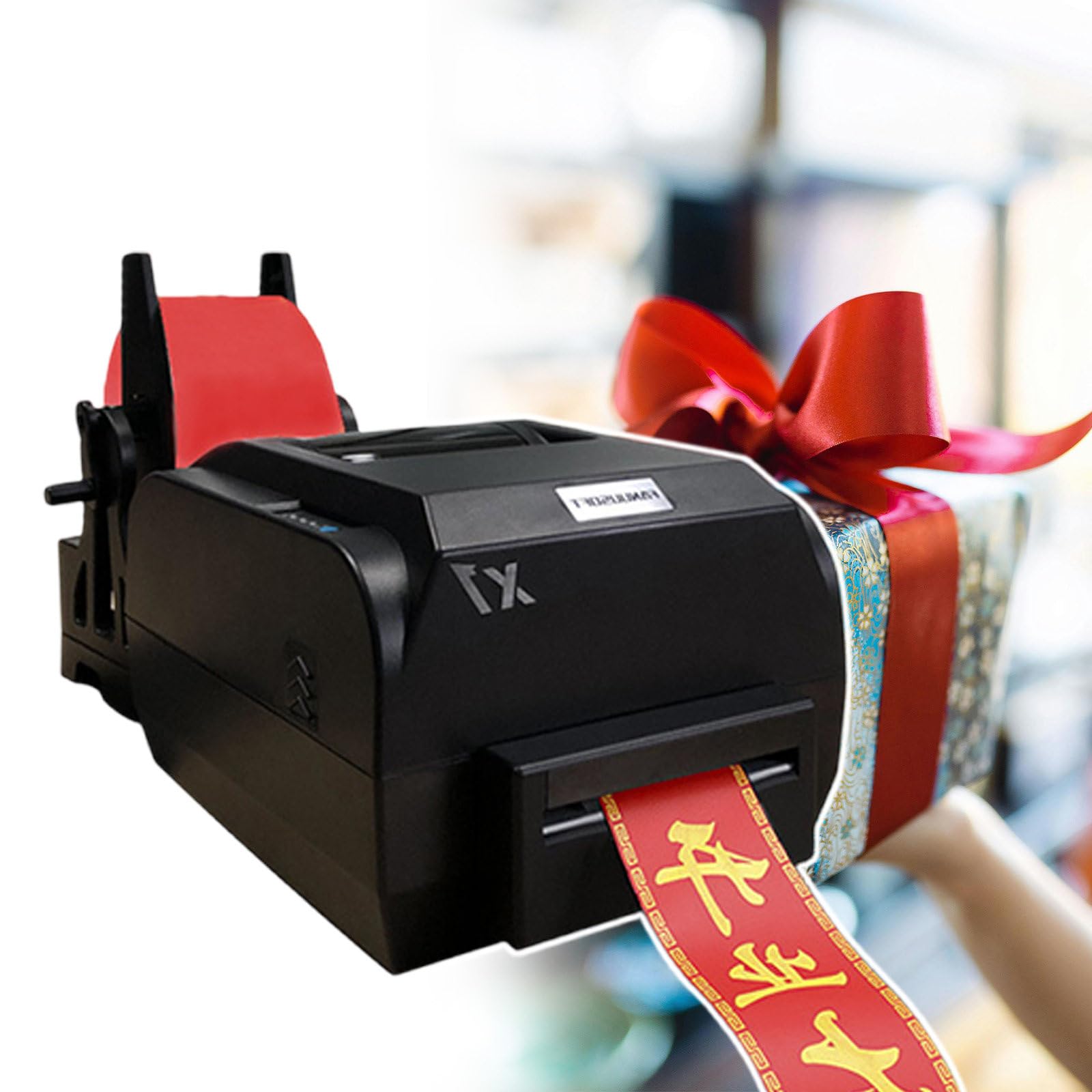 Macchina per goffratura a nastro elettrica, macchina per stampa a nastro satinato, macchina per stampaggio a timbratura per confezioni artigianali, stampante a nastro digitale con supporto per nastr