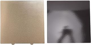 PEI Steel Plate for Ender 5 Plus, PEI Powder Coated Steel Sheet Flexiable Build Plate, 3D Printer Accessories, 377×370mm, Heat Resistance, Auto Leveling, Easy(Steel Plate with Magnetic Sticker)