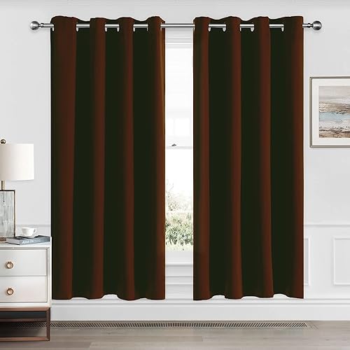 Miniatura 21 de CUCRAF Cortinas opacas de 84 pulgadas de largo, juego de 2 paneles para dormitorio, cortina con bolsillo para barra negro que oscurece la habitación