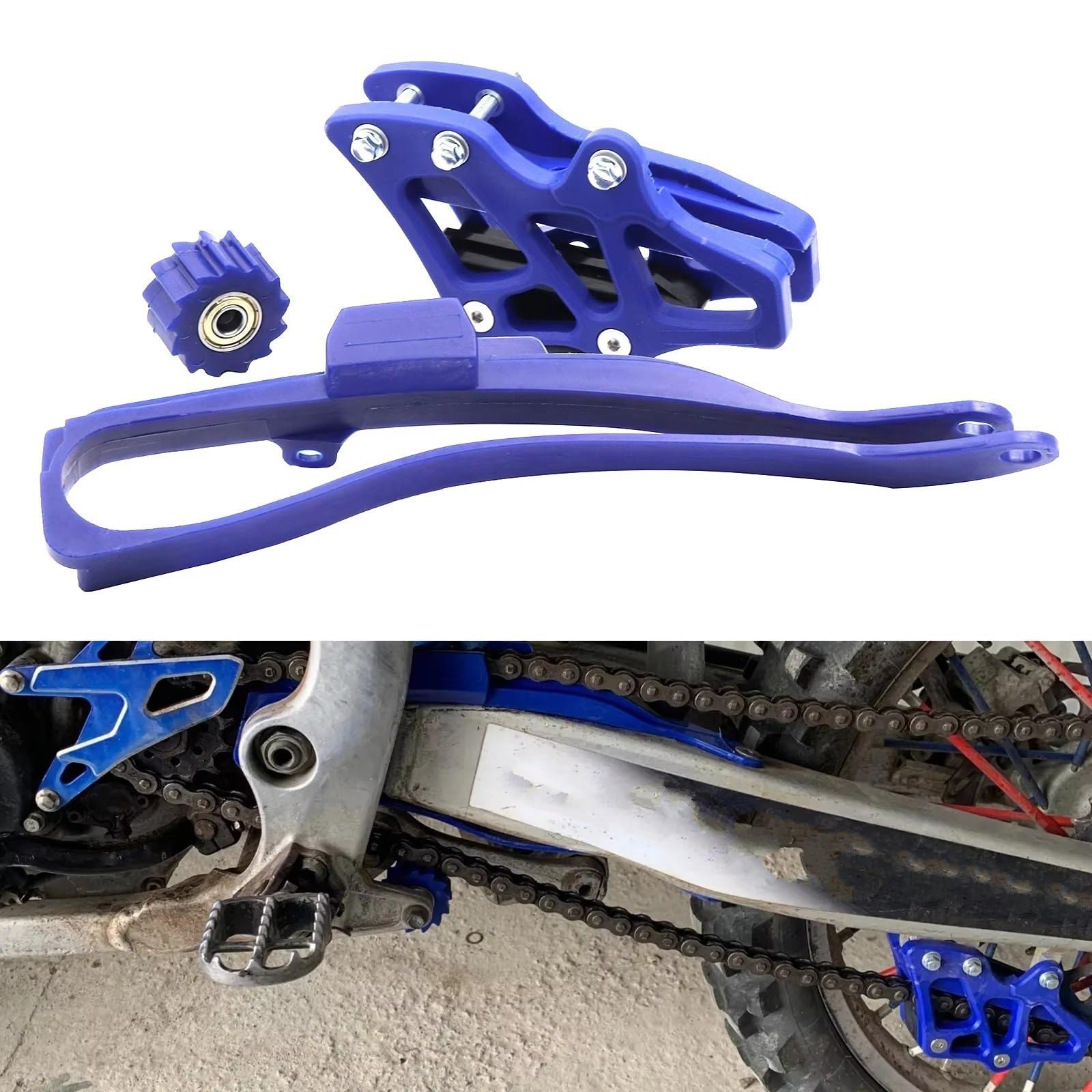 Catena Guida Guard Compatibile Con Yamaha Per YZ 250X 2016 2017 2018 2019 Motocross Guida Catena Forcellone Slider Rullo Inferiore Accessori