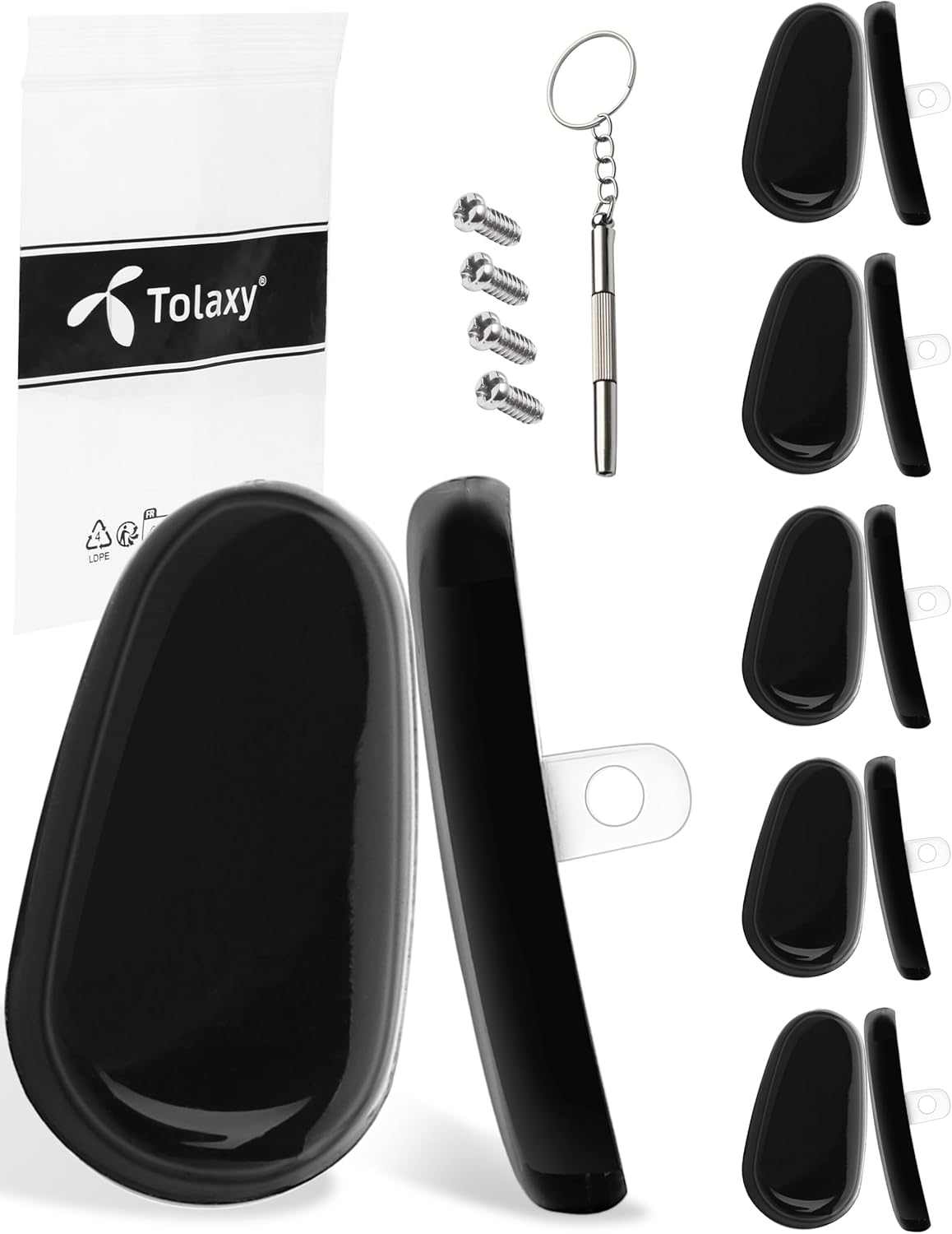 5 Pairs Screw-in Eyeglass Nose...