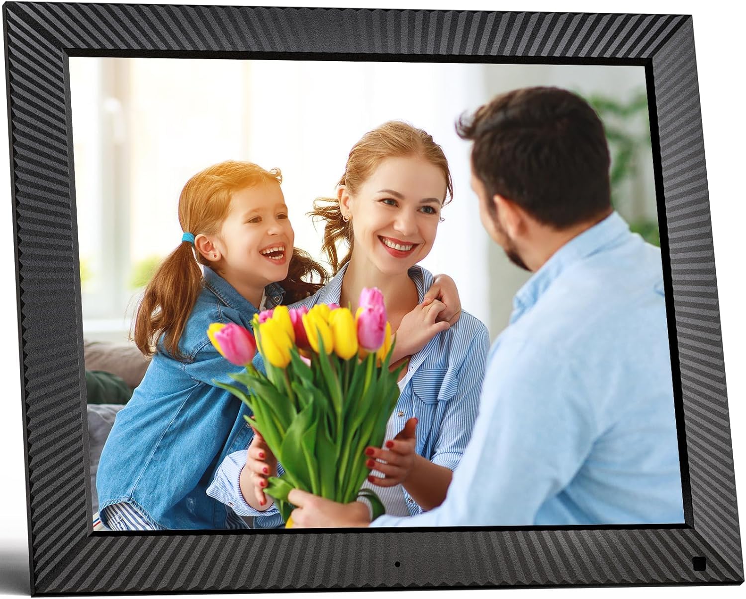 Cadre Photo Numérique WiFi UCMDA 15,6 Pouces - Écran Tactile IPS - Partage Instantané Via App Frameo - Mémoire 32 Go