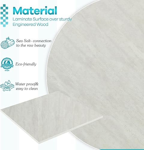 Miniatura 141 de Kaboon Mesa universal de 45.67 x 23.62 pulgadas, escritorio sólido de una pieza, encimera de melamina reversible, escritorios dobles, escritorio en