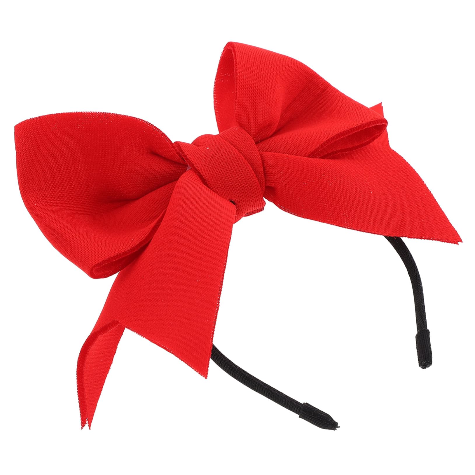 INOOMP Pet Hair Bowtie Elastic Handmade Bowknot Headband Red Small Dog Headdress for Halloween Party and Festival Grooming Accessories