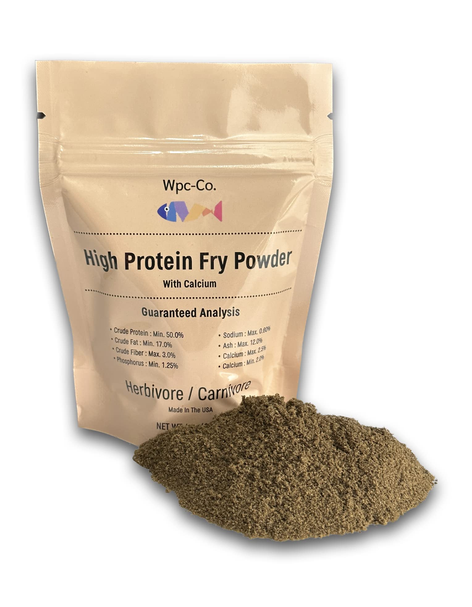 Baby Fish Food - Aquarium Fish Fry Food High in Protein - Tropical Fry Food with Calcium - Powdered Food for Omnivore and Carnivore Newborn Fish, Shrimp and Snails