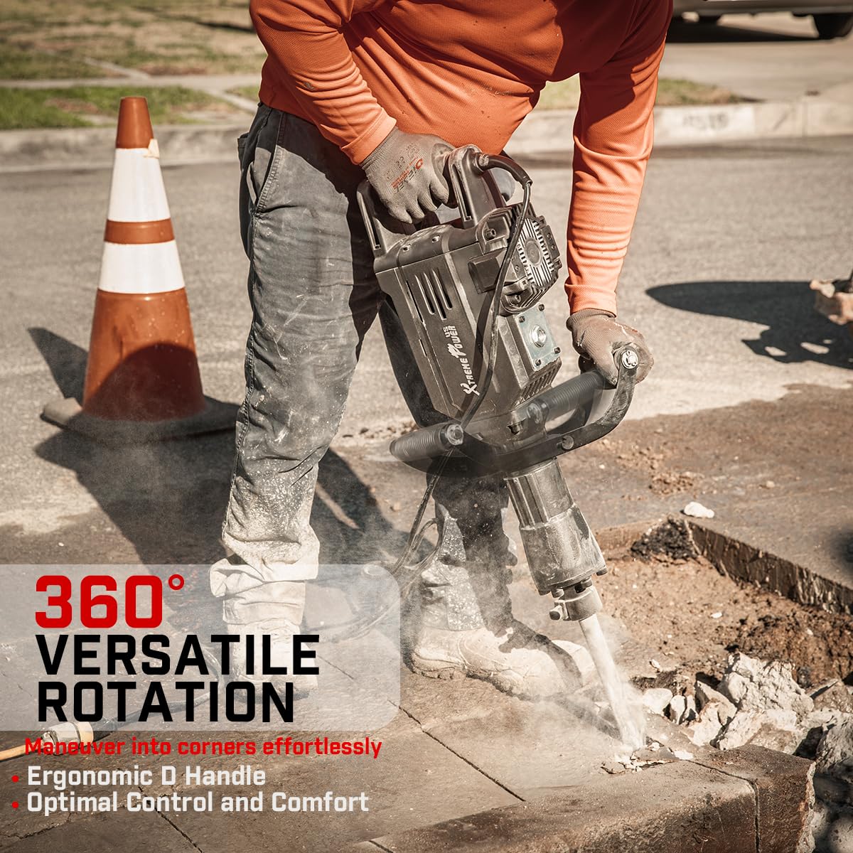 XtremepowerUS Demolition Jack Hammer - Concrete Breaker -4