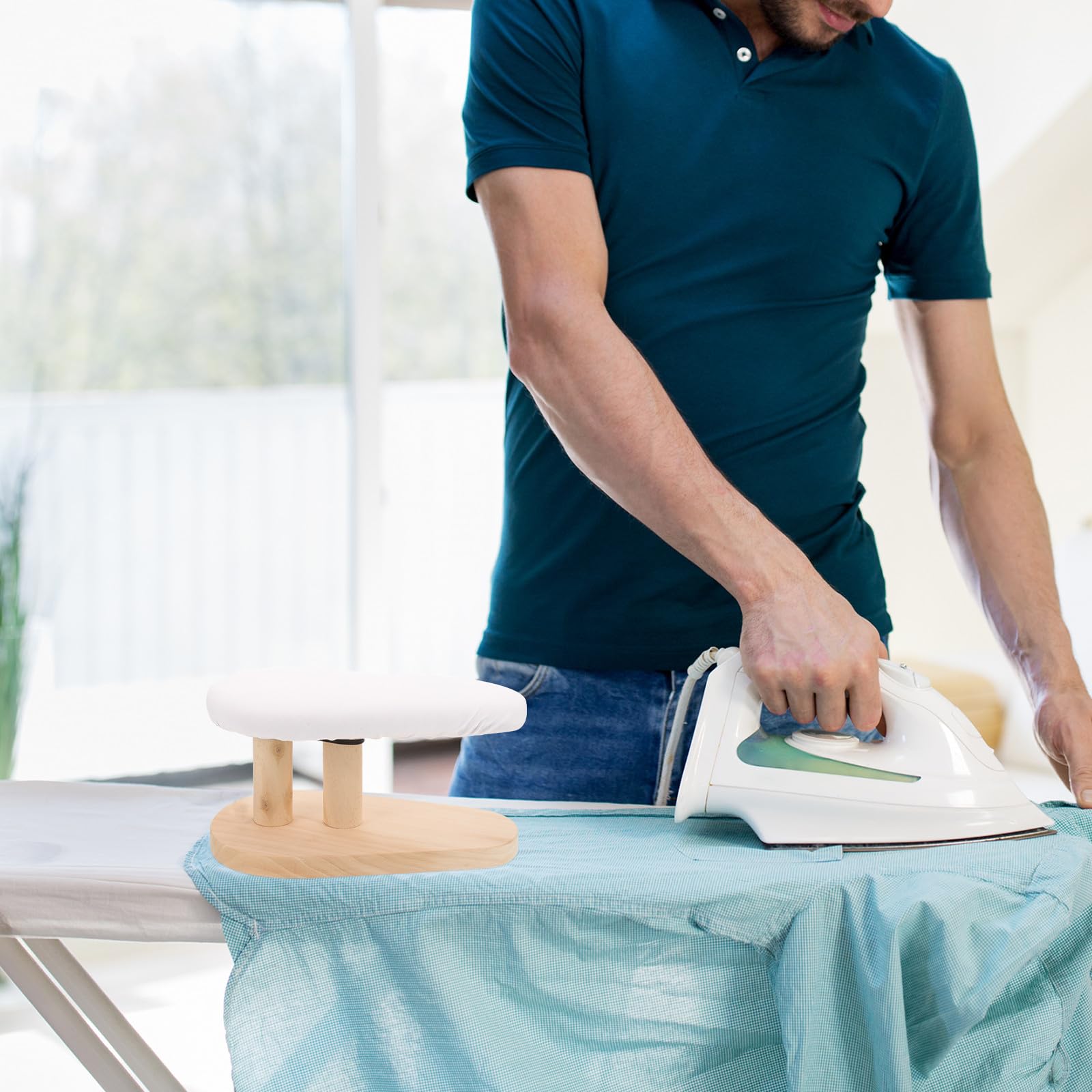 SHINEOFI da Stiro Design Semplice e Pratico in Legno Rivestimento Multifunzionale Tavolo da Stiro Versatile per Abbigliamento e Vestiti