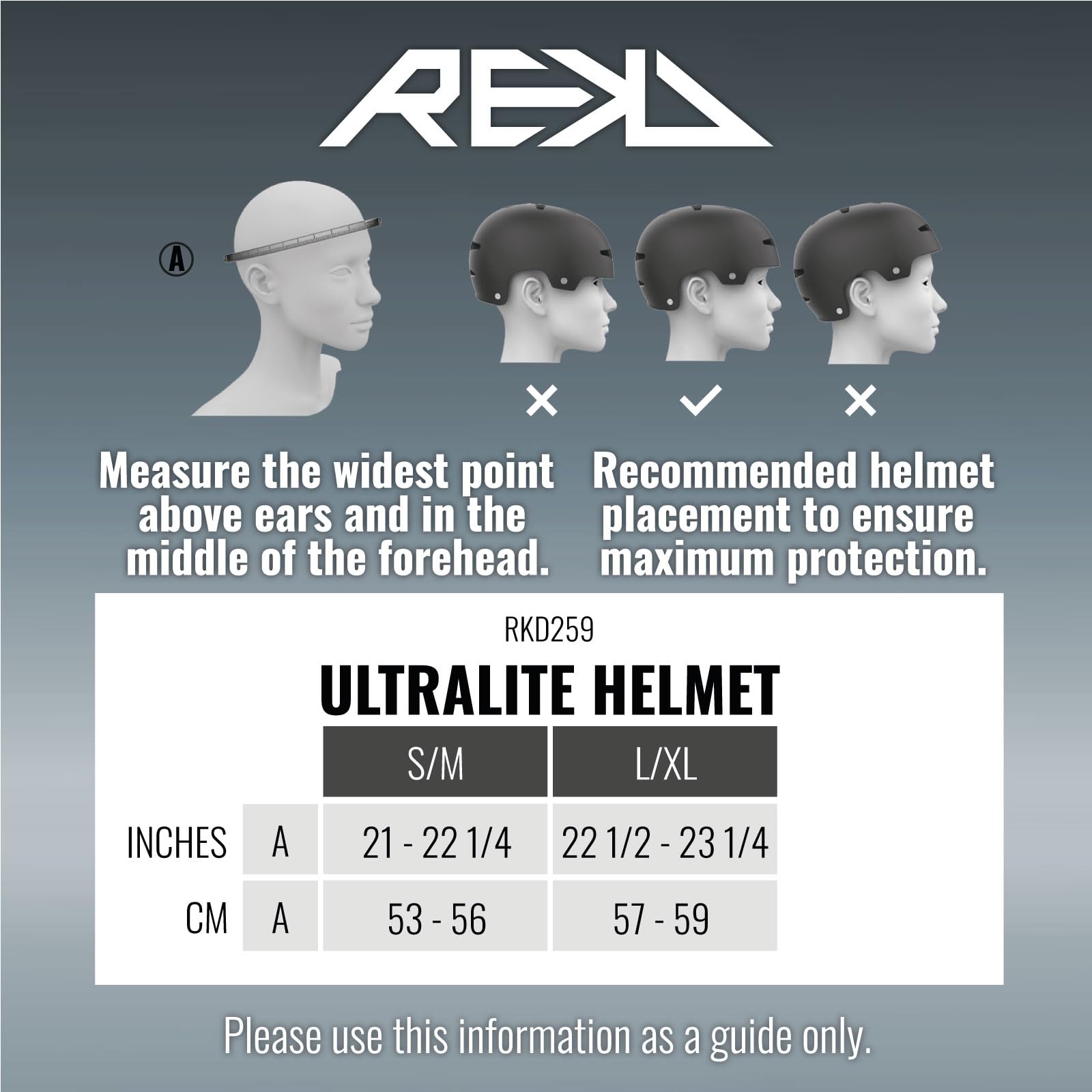 REKD Ultralite in-Mold Casque entièrement certifié avec Rembourrage réglable, pour Tous Les Sports d'action
