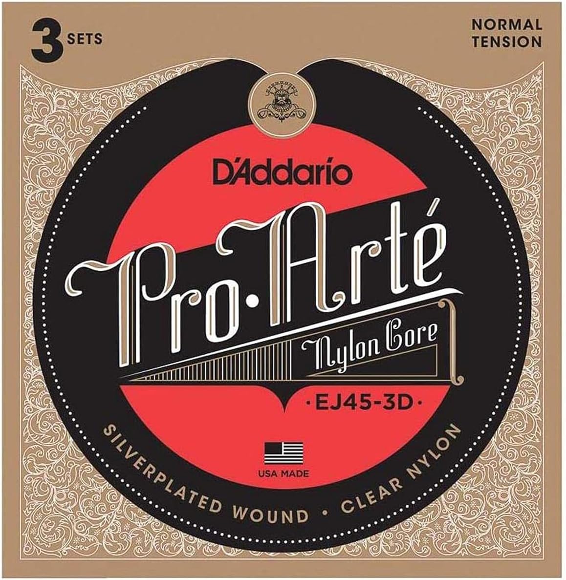 D'Addario EJ45 ProArte Classical Guitar Strings 3Pack