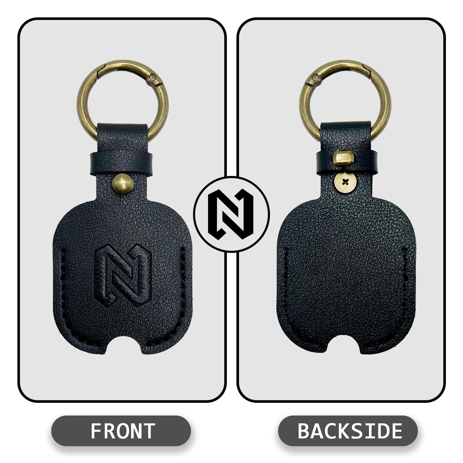 NAPHYLAIFA Leather Car Key Sleeve, Vintage Broken Loop Replacement, House Cover Protector for Men & Women