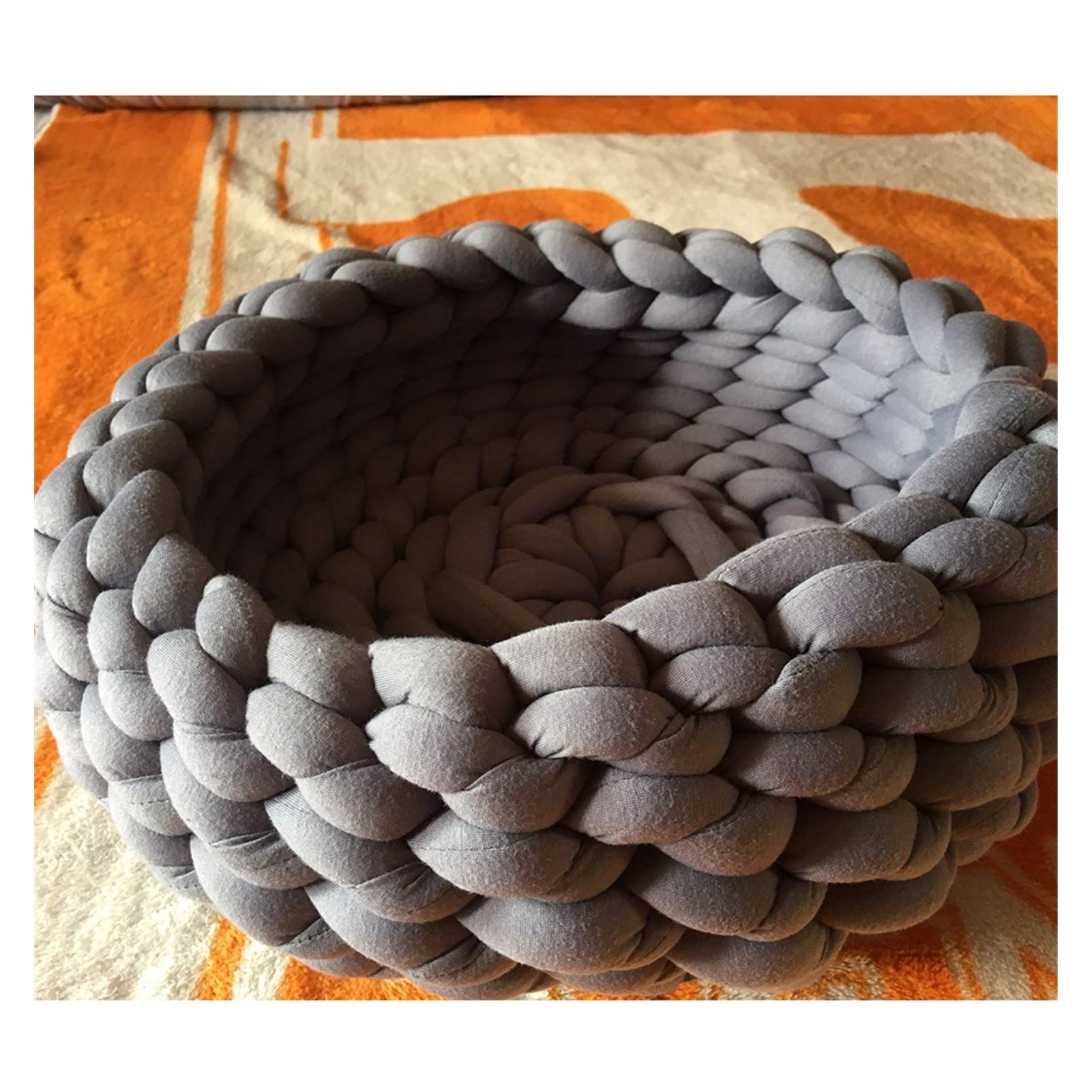 Gruba włóczka, super gruba włóczka bawełniana, DIY, gruby koc z włóczki, ręcznieza do robienia na drutach, DIY, akcesoria do koców, gruba miękka włóczka (kolor: niebieski 1 kg) (różowy 1 kg)