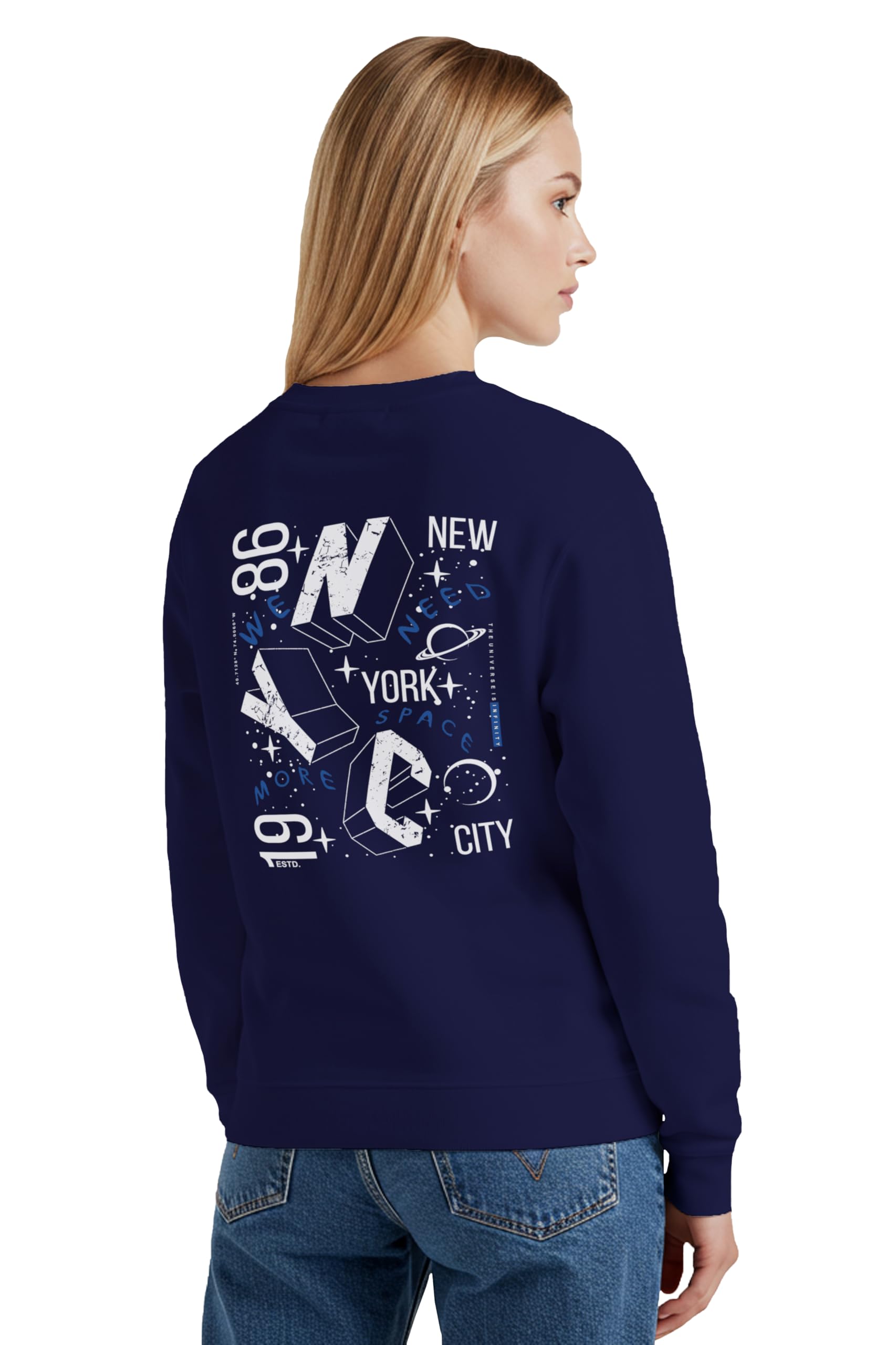buy that trendz Winter Sweatshirt for Women New NYC City Graphic Printed Round Neck Regular Fit Cotton Blend Gen Z Casual Sweatshirt-picture-30