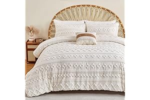 ENJOHOS Boho Shabby Chic Cream Comforter Twin