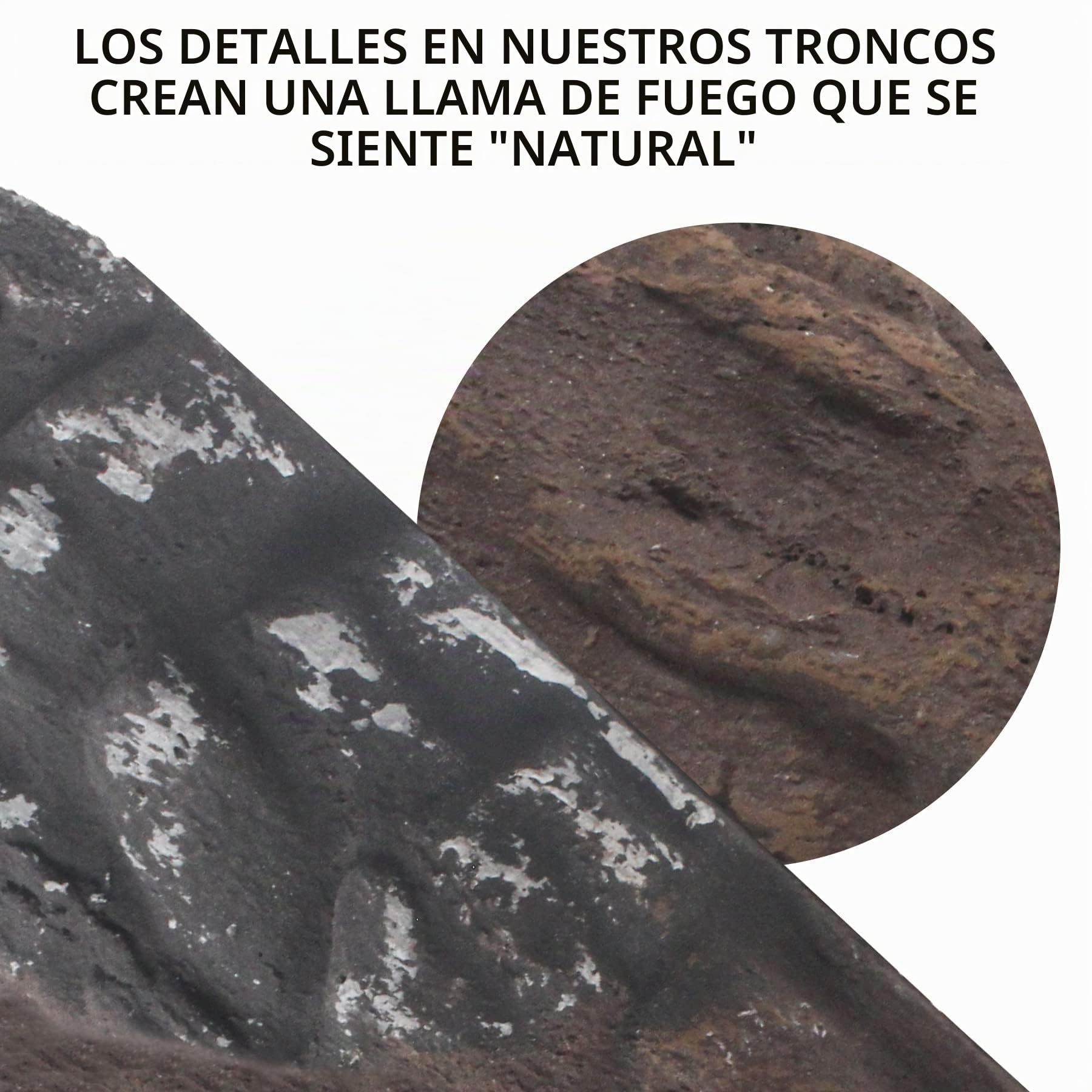 Madera de cerámica para chimeneas de bioetanol, Troncos de Gas, 10 Piezas de leña de cerámica Decorativa para Interiores y Exteriores, Insertos de Gas, ventilados, sin ventilación……