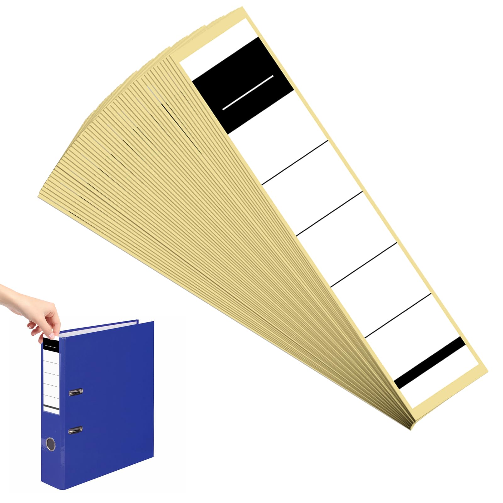 Pack Of 50 Folder Spine Labels, Self-Adhesive, Wide 3.6 X 19 Cm For 5 - View #10